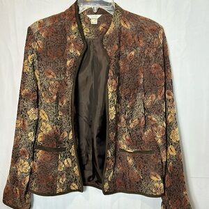 Christopher & Banks Fall Blazer Size Large Lined Excellent Condition Brown